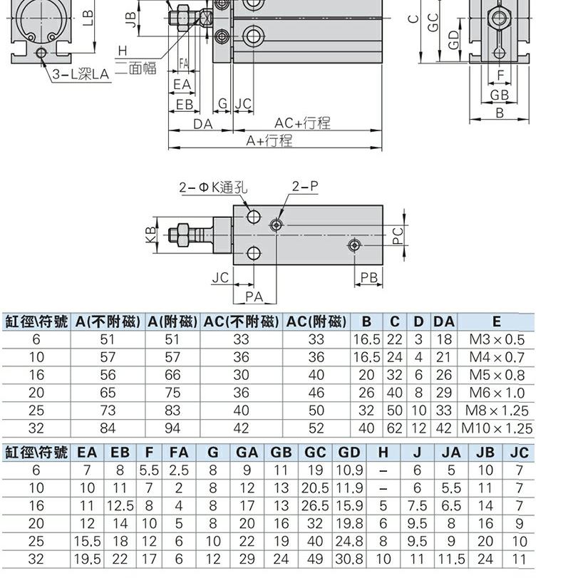 原装亚德客多位置固定气缸MK10X10X5X25X20X35X30X45X40-S