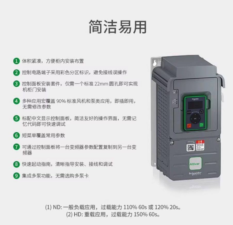 SCHNEIDER/ʩ͵µ ATV610ϵбƵ ATV610U30N4 3kW1/