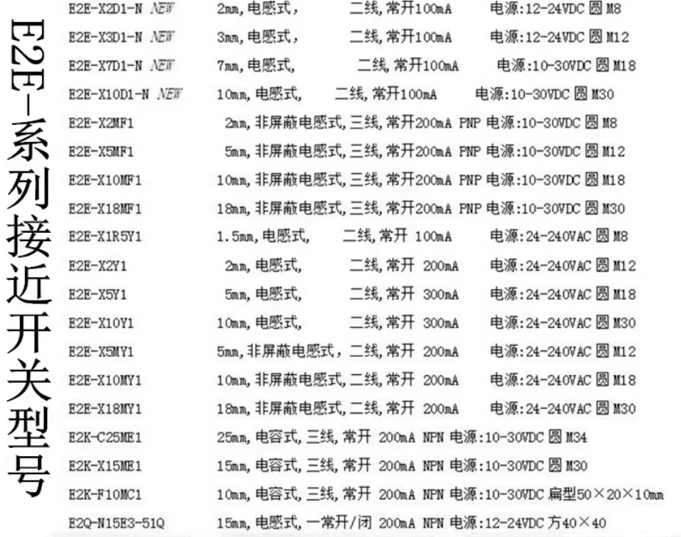 omronŷķ���ӽ�������E2E-X10E1